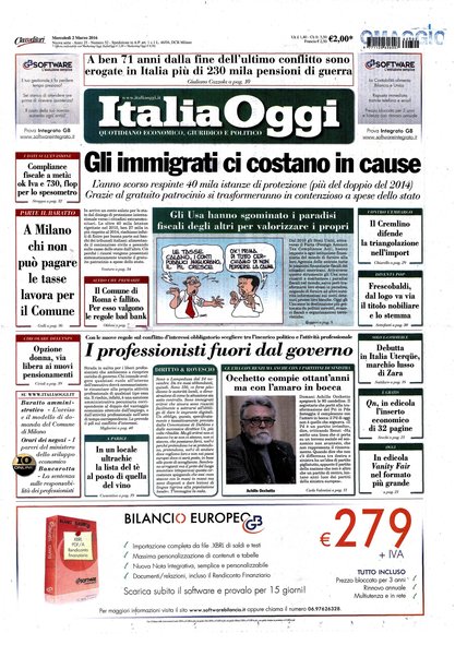 Italia oggi : quotidiano di economia finanza e politica